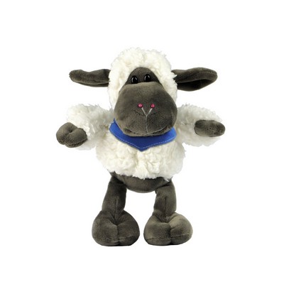 Pluszowa owca | Linda z nadrukiem Twojego logo, materiał: poliester, plusz, kolor: czarno-biały