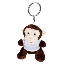 Pluszowa małpka, brelok | Karly z nadrukiem Twojego logo, materiał: poliester, plusz, kolor: brązowy