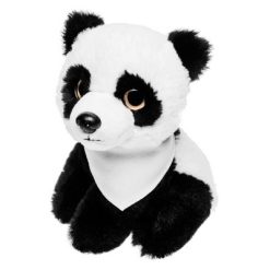 Pluszowa panda | Loka z nadrukiem Twojego logo, materiał: poliester, plusz, kolor: czarno-biały Pluszowa panda | Loka z nadrukiem Twojego logo, materiał: poliester, plusz, kolor: czarno-biały