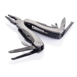 Narzędzie wielofunkcyjne Fix Grip, 14 el. z nadrukiem Twojego logo, materiał: stal nierdzewna, stal, kolor: szary Narzędzie wielofunkcyjne Fix Grip, 14 el. z nadrukiem Twojego logo, materiał: stal nierdzewna, stal, kolor: szary