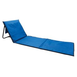 Składane krzesło plażowe z nadrukiem Twojego logo, materiał: poliester, stal, kolor: niebieski