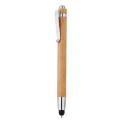 Bambusowy długopis, touch pen z nadrukiem Twojego logo, materiał: bambus, kolor: brązowy
