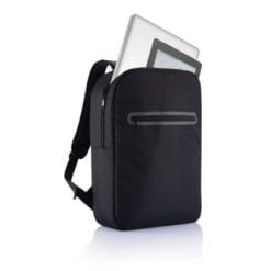 Plecak na laptopa 15,6" London z nadrukiem Twojego logo, materiał: poliester, kolor: czarny Plecak na laptopa 15,6" London z nadrukiem Twojego logo, materiał: poliester, kolor: czarny