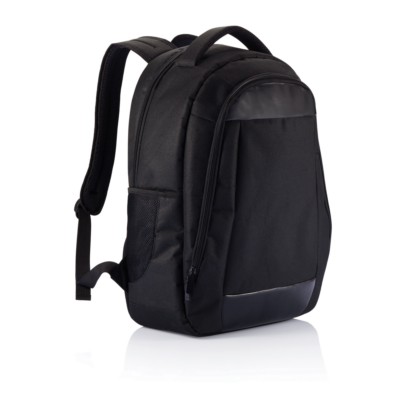 Plecak na laptopa 15,6" z nadrukiem Twojego logo, materiał: poliester, kolor: czarny