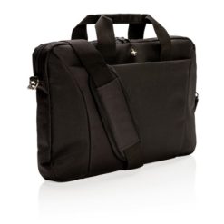 Torba na laptopa 15,4" Swiss Peak z nadrukiem Twojego logo, materiał: poliester, kolor: czarny