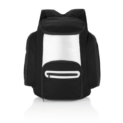 Plecak termoizolacyjny z nadrukiem Twojego logo, materiał: poliester, kolor: czarny, srebrny