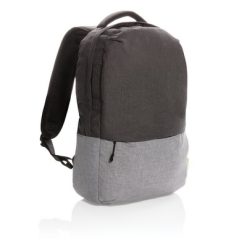 Plecak na laptopa 15,6" Duo Color, ochrona RFID z nadrukiem Twojego logo, materiał: poliester, rpet, kolor: szary