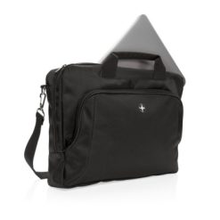 Torba na laptopa 15,6" Swiss Peak Deluxe z nadrukiem Twojego logo, materiał: poliester, kolor: czarny