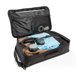 Plecak na laptopa 15,6" Swiss Peak, ochrona RFID z nadrukiem Twojego logo, materiał: poliester, tpe, kolor: czarny