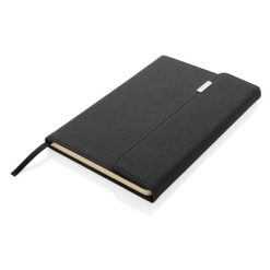Notatnik A5 Swiss Peak z długopisem z nadrukiem Twojego logo, materiał: pu, papier, kolor: czarny Notatnik A5 Swiss Peak z długopisem z nadrukiem Twojego logo, materiał: pu, papier, kolor: czarny