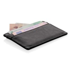 Etui na karty kredytowe Swiss Peak, ochrona RFID z nadrukiem Twojego logo, materiał: pu, kolor: czarny Etui na karty kredytowe Swiss Peak, ochrona RFID z nadrukiem Twojego logo, materiał: pu, kolor: czarny