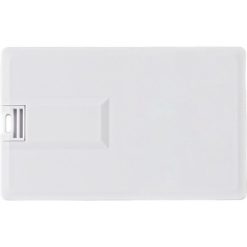 Pamięć USB "karta kredytowa" 32 GB z nadrukiem Twojego logo, materiał: plastik, kolor: biały Pamięć USB "karta kredytowa" 32 GB z nadrukiem Twojego logo, materiał: plastik, kolor: biały