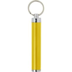 Brelok do kluczy, lampka LED z nadrukiem Twojego logo, materiał: metal, plastik, kolor: żółty