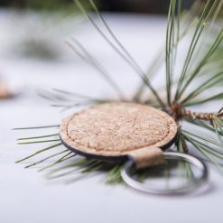 Korkowy brelok do kluczy z nadrukiem Twojego logo, materiał: korek, kolor: neutralny