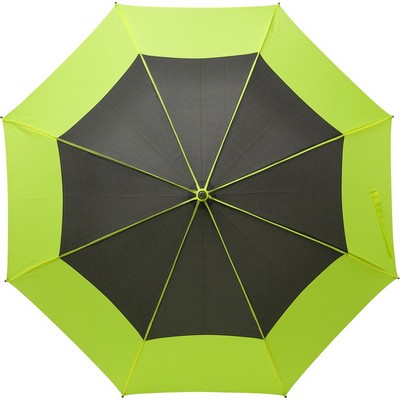 Wiatroodporny parasol manualny z nadrukiem Twojego logo, materiał: pongee, kolor: limonkowy