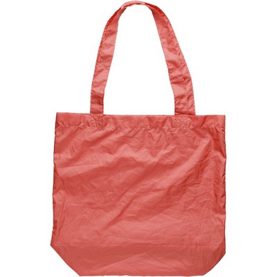 Parasol składany, torba na zakupy z nadrukiem Twojego logo, materiał: pongee, kolor: czerwony