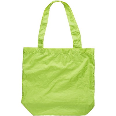 Parasol składany, torba na zakupy z nadrukiem Twojego logo, materiał: pongee, kolor: limonkowy