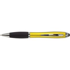 Długopis, touch pen z nadrukiem Twojego logo, materiał: metal, plastik, guma, kolor: żółty