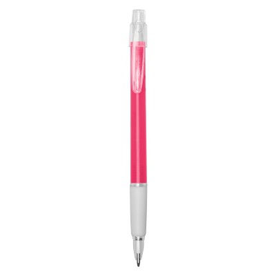 Długopis | Trevor z nadrukiem Twojego logo, materiał: plastik, guma, kolor: różowy