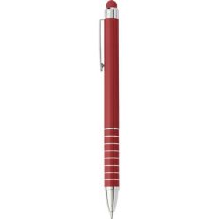 Długopis, touch pen z nadrukiem Twojego logo, materiał: aluminium, guma, kolor: czerwony Długopis, touch pen z nadrukiem Twojego logo, materiał: aluminium, guma, kolor: czerwony