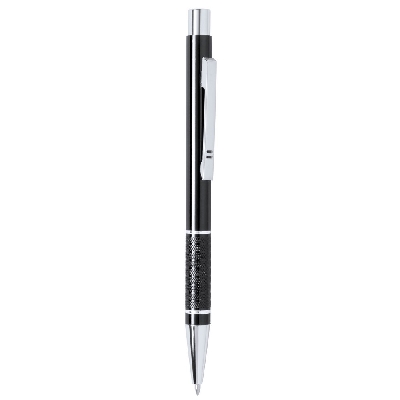 Długopis z nadrukiem Twojego logo, materiał: aluminium, kolor: czarny