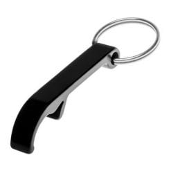 Brelok do kluczy, otwieracz do butelek | Macie z nadrukiem Twojego logo, materiał: aluminium, kolor: czarny Brelok do kluczy, otwieracz do butelek | Macie z nadrukiem Twojego logo, materiał: aluminium, kolor: czarny