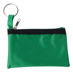 Etui na klucze, portmonetka, brelok do kluczy z nadrukiem Twojego logo, materiał: nylon, kolor: zielony