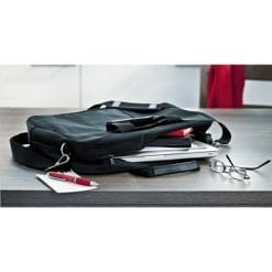Torba na laptopa 15" i dokumenty z nadrukiem Twojego logo, materiał: aluminium, pvc, poliester, mikrofibra, kolor: czarny Torba na laptopa 15" i dokumenty z nadrukiem Twojego logo, materiał: aluminium, pvc, poliester, mikrofibra, kolor: czarny