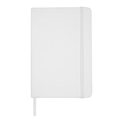 Notatnik ok. A5 | Eugene z nadrukiem Twojego logo, materiał: karton, pu, papier, kolor: biały