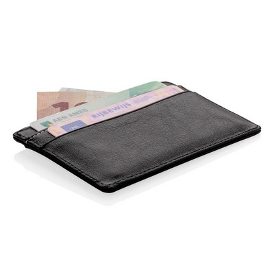 Etui na karty kredytowe Swiss Peak, ochrona RFID z nadrukiem Twojego logo, materiał: pu, kolor: czarny