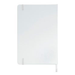 Notatnik A5 | Bev z nadrukiem Twojego logo, materiał: karton, pu, papier, kolor: biały Notatnik A5 | Bev z nadrukiem Twojego logo, materiał: karton, pu, papier, kolor: biały