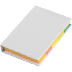 Zestaw do notatek, karteczki samoprzylepne z nadrukiem Twojego logo, materiał: papier, kolor: biały Zestaw do notatek, karteczki samoprzylepne z nadrukiem Twojego logo, materiał: papier, kolor: biały