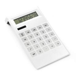 Kalkulator z nadrukiem Twojego logo, materiał: plastik, szkło, lcd, kolor: biały
