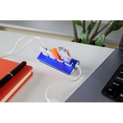 Hub USB 2.0 | Fletcher z nadrukiem Twojego logo, materiał: aluminium, kolor: czarny Hub USB 2.0 | Fletcher z nadrukiem Twojego logo, materiał: aluminium, kolor: czarny