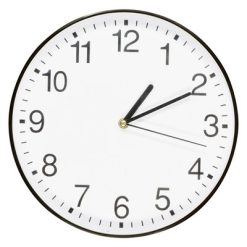 Zegar ścienny | Nix z nadrukiem Twojego logo, materiał: plastik, szkło, kolor: czarny