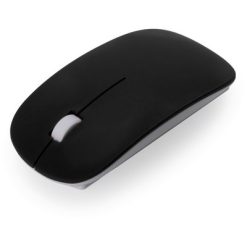 Bezprzewodowa mysz komputerowa z nadrukiem Twojego logo, materiał: plastik, kolor: czarny