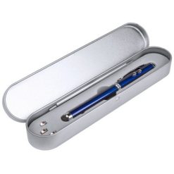 Wskaźnik laserowy, lampka LED, długopis, touch pen z nadrukiem Twojego logo, materiał: metal, kolor: granatowy Wskaźnik laserowy, lampka LED, długopis, touch pen z nadrukiem Twojego logo, materiał: metal, kolor: granatowy