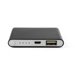 Power bank 4000 mAh z nadrukiem Twojego logo, materiał: aluminium, kolor: czarny Power bank 4000 mAh z nadrukiem Twojego logo, materiał: aluminium, kolor: czarny
