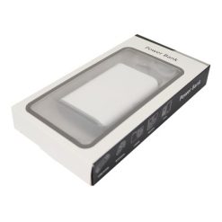 Power bank 6000 mAh | Azalea z nadrukiem Twojego logo, materiał: plastik, kolor: biały Power bank 6000 mAh | Azalea z nadrukiem Twojego logo, materiał: plastik, kolor: biały