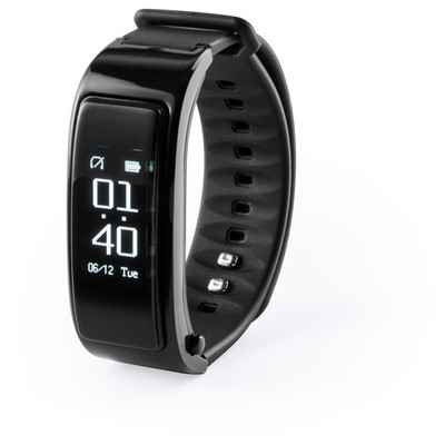 Monitor aktywności, bezprzewodowy zegarek wielofunkcyjny z nadrukiem Twojego logo, materiał: tpu, kolor: czarny