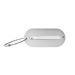 Zawieszka do bagażu z nadrukiem Twojego logo, materiał: metal, aluminium, kolor: srebrny Zawieszka do bagażu z nadrukiem Twojego logo, materiał: metal, aluminium, kolor: srebrny