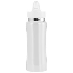 Butelka sportowa 600 ml z nadrukiem Twojego logo, materiał: metal, stal nierdzewna, stal, kolor: biały Butelka sportowa 600 ml z nadrukiem Twojego logo, materiał: metal, stal nierdzewna, stal, kolor: biały