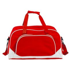 Torba sportowa, podróżna z nadrukiem Twojego logo, materiał: poliester, kolor: czerwony Torba sportowa, podróżna z nadrukiem Twojego logo, materiał: poliester, kolor: czerwony