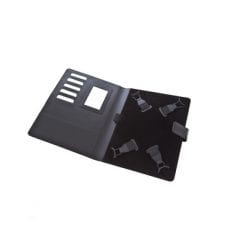 Etui na tablet, teczka konferencyjna Mauro Conti z nadrukiem Twojego logo, materiał: skóra, kolor: czarny