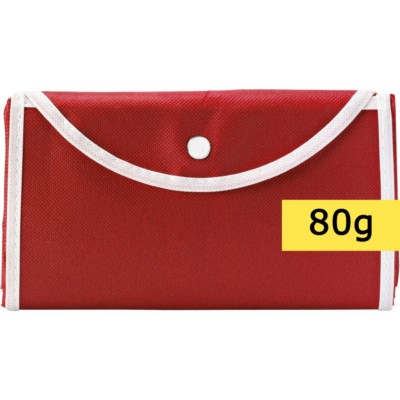 Torba na zakupy, składana z nadrukiem Twojego logo, materiał: non-woven, kolor: czerwony