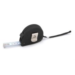 Miara 5m z nadrukiem Twojego logo, materiał: metal, plastik, guma, kolor: czarny