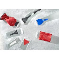 Skrobaczka z rękawiczką z nadrukiem Twojego logo, materiał: plastik, poliester, kolor: czarny Skrobaczka z rękawiczką z nadrukiem Twojego logo, materiał: plastik, poliester, kolor: czarny