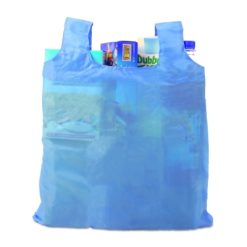 Torba na zakupy, składana z nadrukiem Twojego logo, materiał: poliester, kolor: błękitny Torba na zakupy, składana z nadrukiem Twojego logo, materiał: poliester, kolor: błękitny