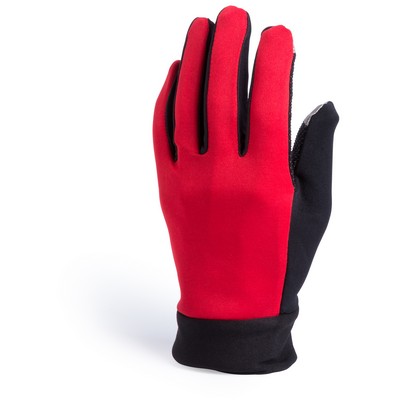 Rękawiczki z nadrukiem Twojego logo, materiał: poliester, spandex, kolor: czerwony