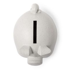 Skarbonka "świnka" z nadrukiem Twojego logo, materiał: plastik, włókno bambusowe, kolor: neutralny Skarbonka "świnka" z nadrukiem Twojego logo, materiał: plastik, włókno bambusowe, kolor: neutralny